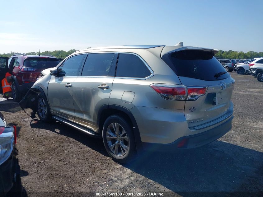 2014 TOYOTA HIGHLANDER XLE - 5TDJKRFH9ES036774