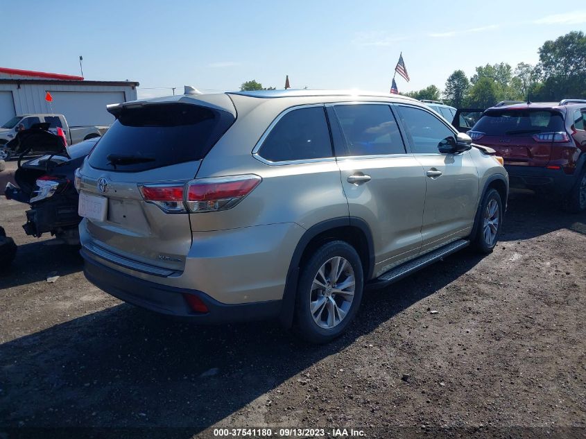 2014 TOYOTA HIGHLANDER XLE - 5TDJKRFH9ES036774
