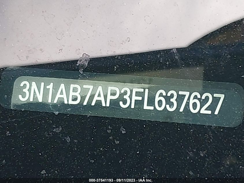 2015 NISSAN SENTRA SR/SL/S/SV/FE  S - 3N1AB7AP3FL637627