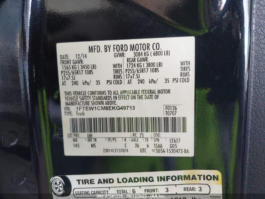 2014 FORD F-150 XL/STX/XLT - 1FTEW1CM8EKG49713