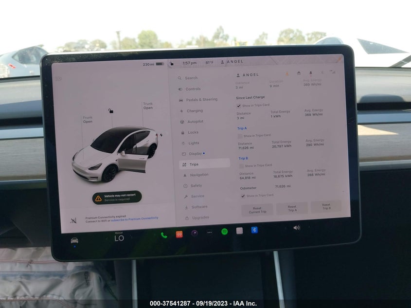 VIN 5YJYGDEE9MF087642 2021 TESLA MODEL Y