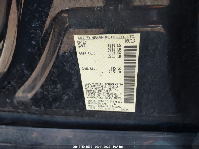 2014 NISSAN ALTIMA 2.5 - 1N4AL3AP6EC138467