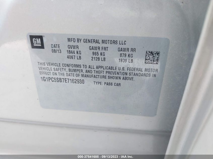 2014 CHEVROLET CRUZE 1LT - 1G1PC5SB7E7162930