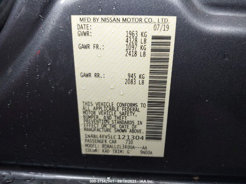 2020 NISSAN ALTIMA 2.5 PLATINUM - 1N4BL4FV5LC121304