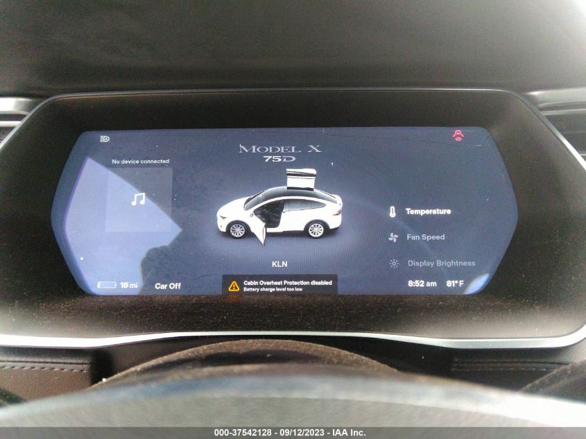 2016 TESLA MODEL X 70D/90D/75D/60D/P100D - 5YJXCBE23GF021089