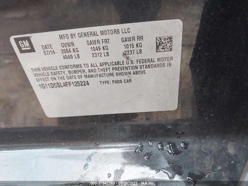 2015 CHEVROLET MALIBU LT - 1G11D5SL4FF125224