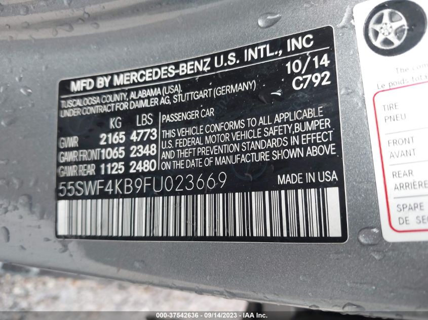 2015 MERCEDES-BENZ C-CLASS C 300 - 55SWF4KB9FU023669