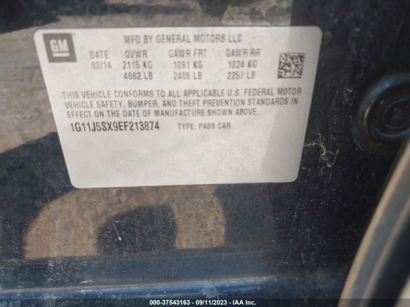 2014 CHEVROLET MALIBU LTZ - 1G11J5SX9EF213874