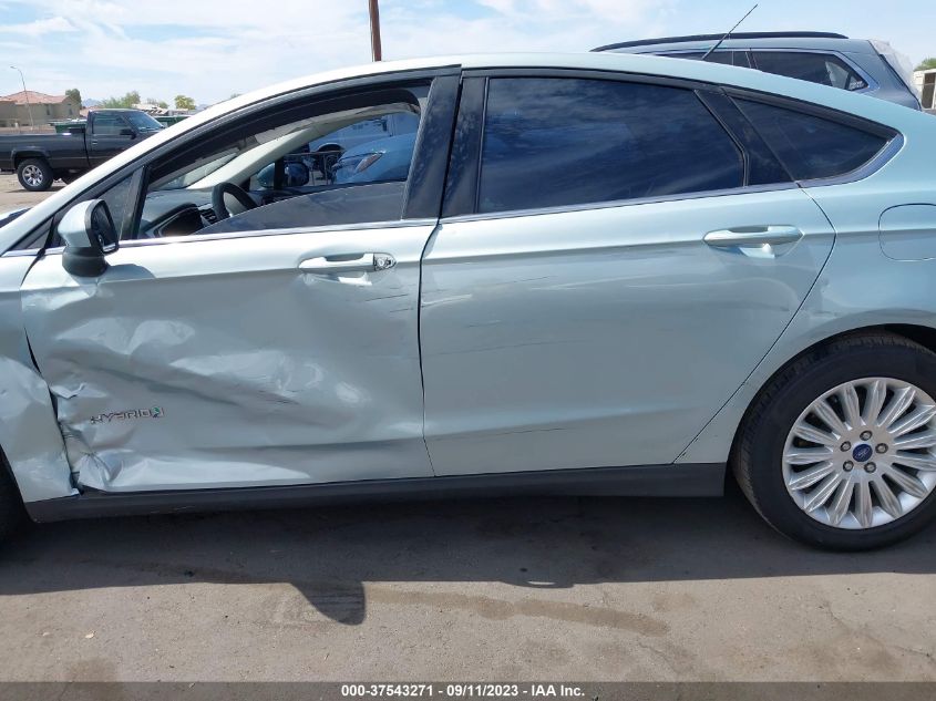 2014 FORD FUSION S HYBRID - 3FA6P0UU4ER131187