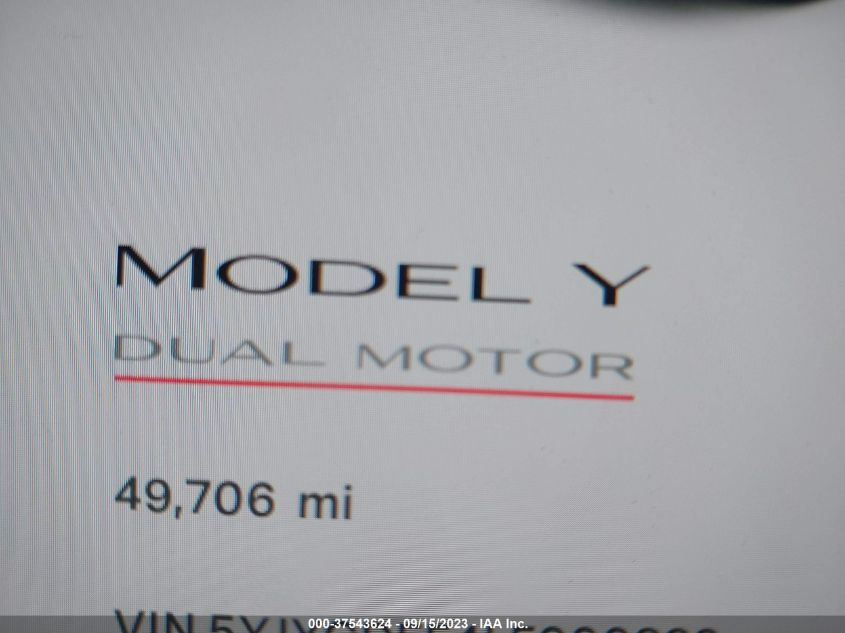 2020 TESLA MODEL Y - 5YJYGDEF4LF000883