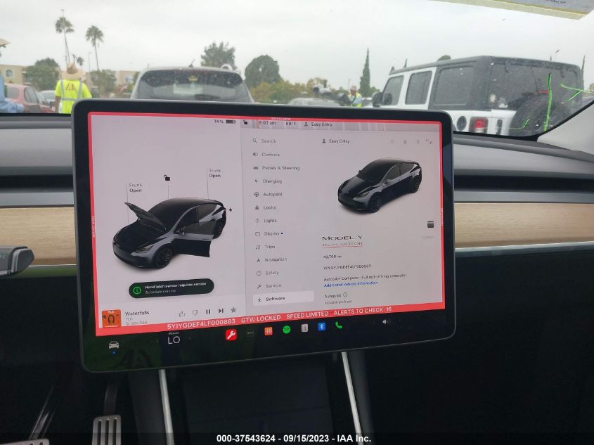 2020 TESLA MODEL Y - 5YJYGDEF4LF000883