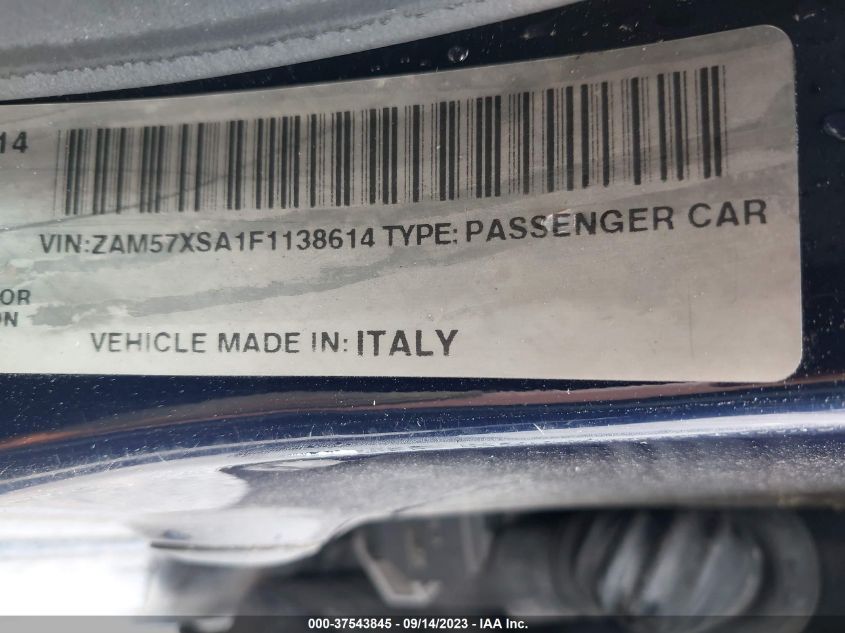 2015 MASERATI GHIBLI ZAM57XSA1F1138614