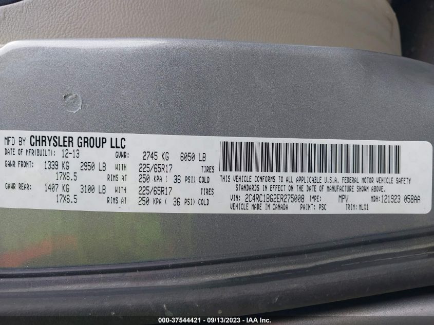 2014 CHRYSLER TOWN & COUNTRY TOURING - 2C4RC1BG2ER275008