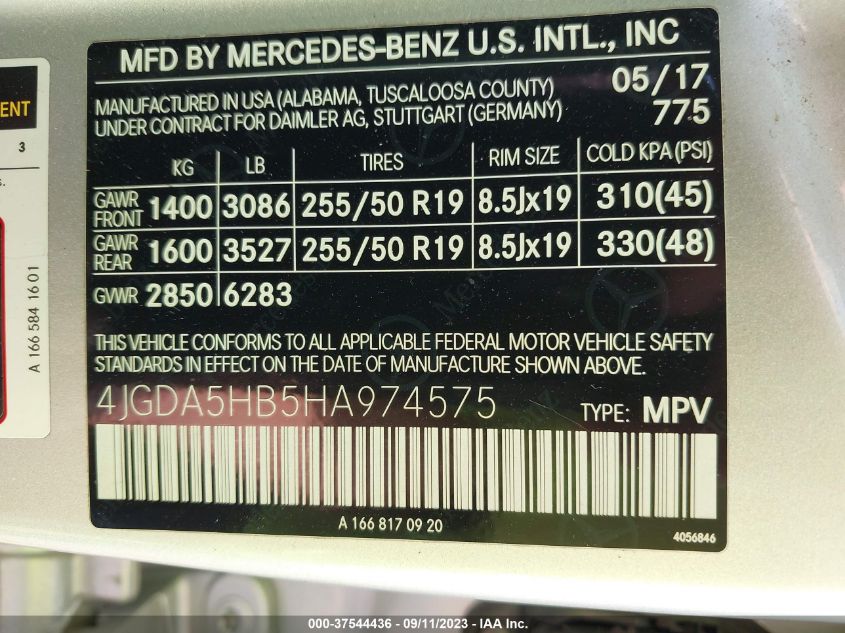 2017 MERCEDES-BENZ GLE 350 4MATIC - 4JGDA5HB5HA974575