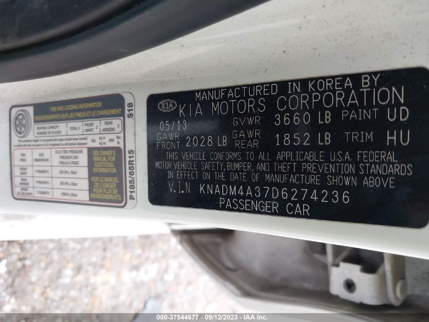 2013 KIA RIO LX - KNADM4A37D6274236