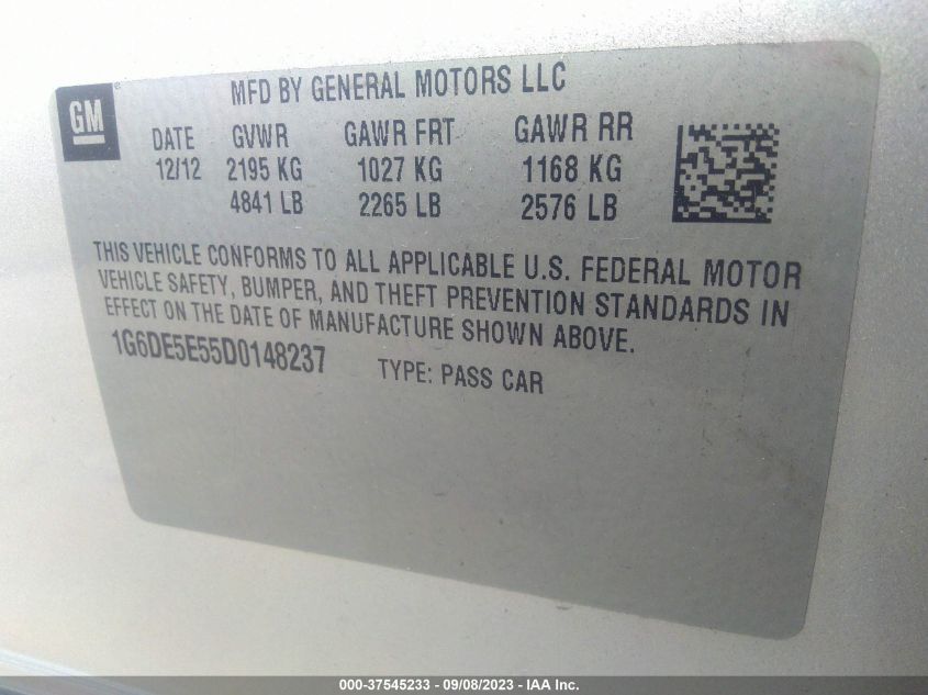 2013 CADILLAC CTS SEDAN LUXURY - 1G6DE5E55D0148237