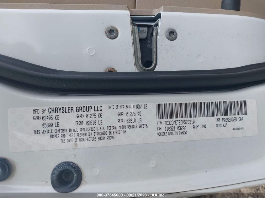 2013 CHRYSLER 300C 2C3CCAET2DH573310