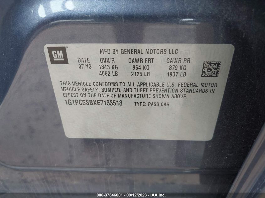 2014 CHEVROLET CRUZE 1LT - 1G1PC5SBXE7166518