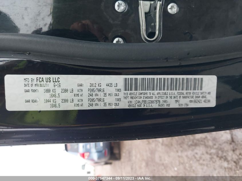 2016 JEEP PATRIOT SPORT - 1C4NJPBB1GD807978