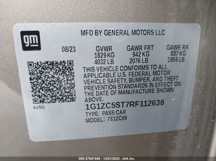 2024 CHEVROLET MALIBU LS - 1G1ZC5ST7RF112638