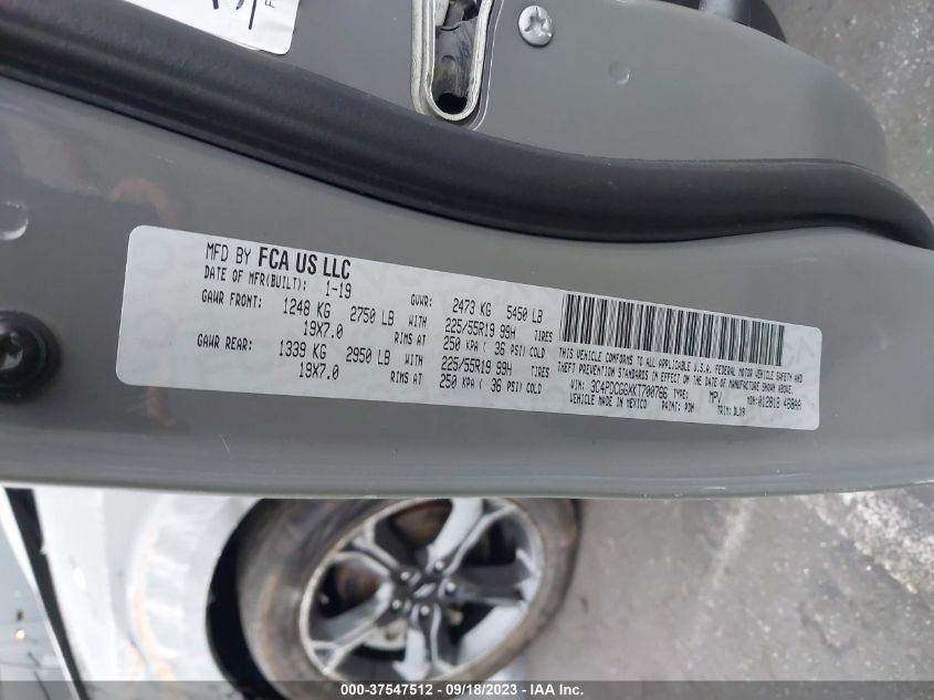 2019 DODGE JOURNEY CROSSROAD - 3C4PDCGGXKT700766