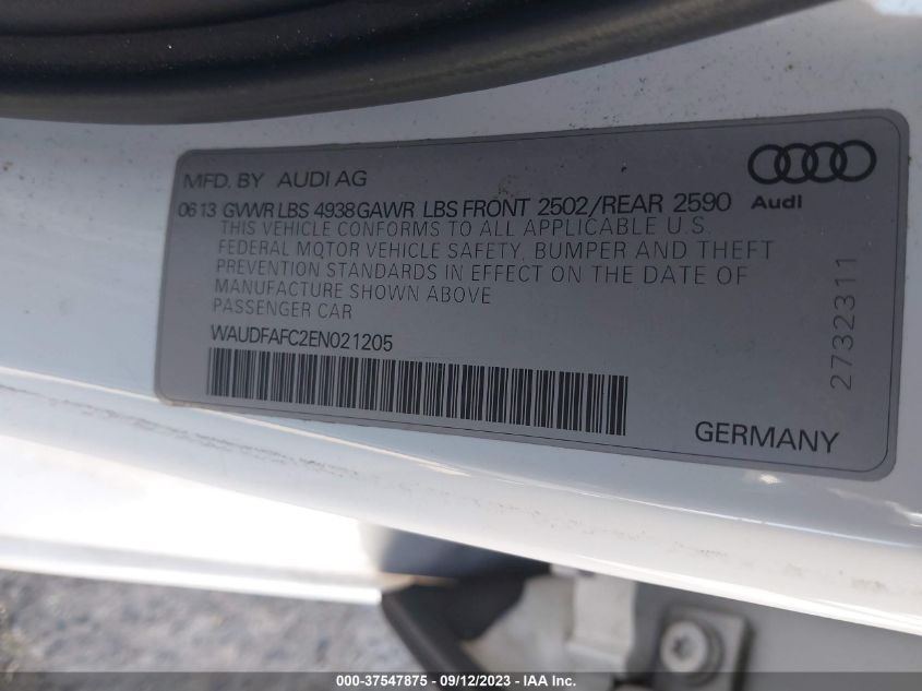 2014 AUDI A6 2.0T PREMIUM PLUS - WAUDFAFC2EN021205