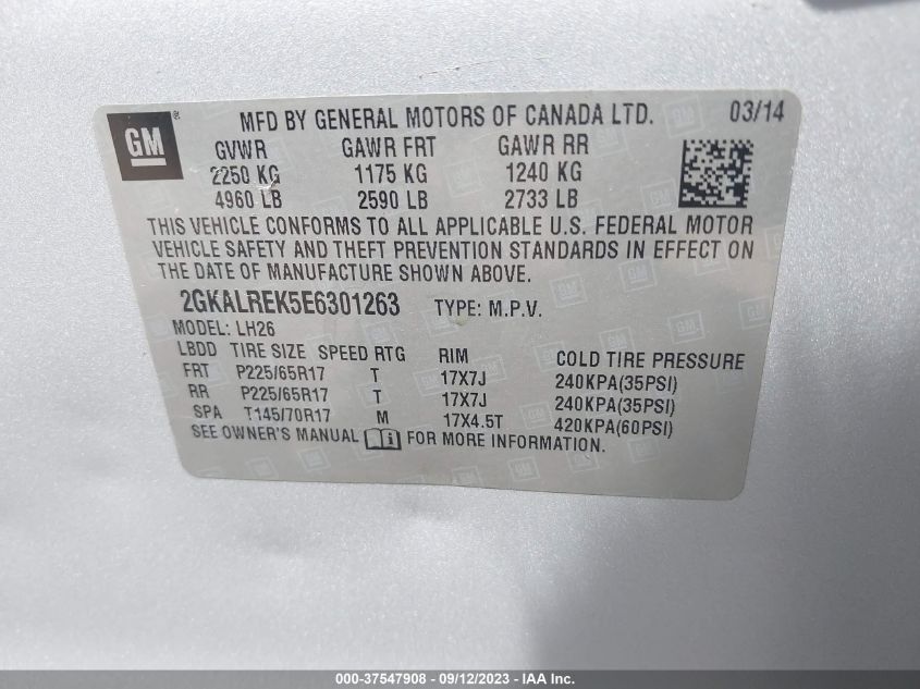 2014 GMC TERRAIN SLE - 2GKALREK5E6301263