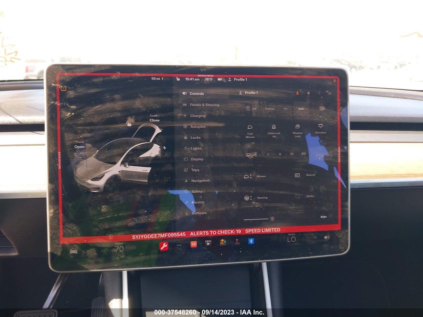 VIN 5YJYGDEE7MF095545 2021 TESLA MODEL Y LONG RANGE