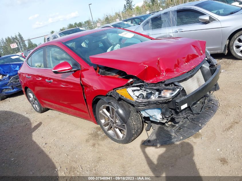 2017 HYUNDAI ELANTRA LIMITED - 5NPD84LF2HH049409