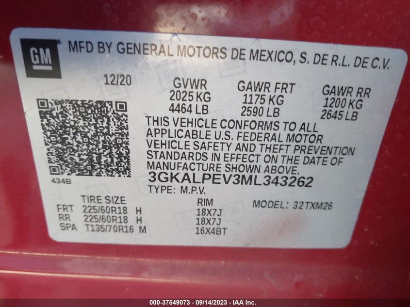 2021 GMC TERRAIN SLT - 3GKALPEV3ML343262