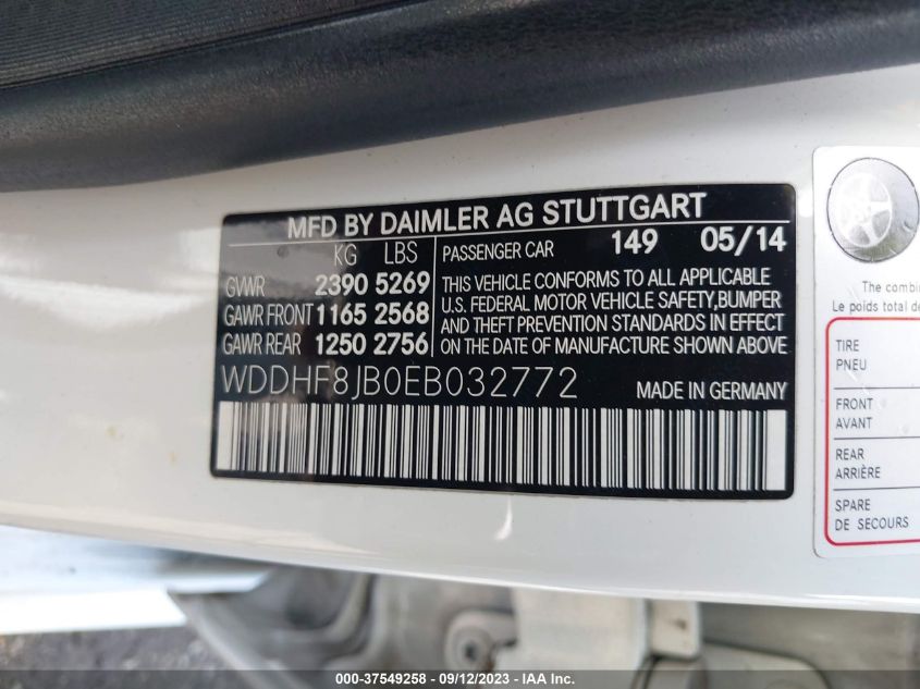 2014 MERCEDES-BENZ E 350 4MATIC WDDHF8JB0EB032772