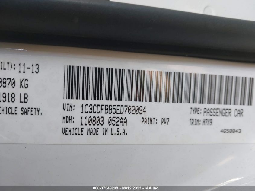 2014 DODGE DART SXT - 1C3CDFBB5ED702094