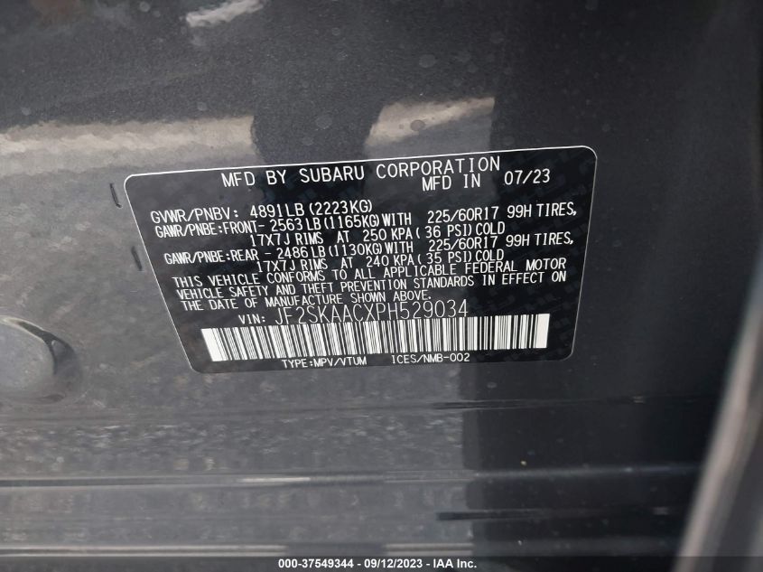 2023 SUBARU FORESTER - JF2SKAACXPH529034