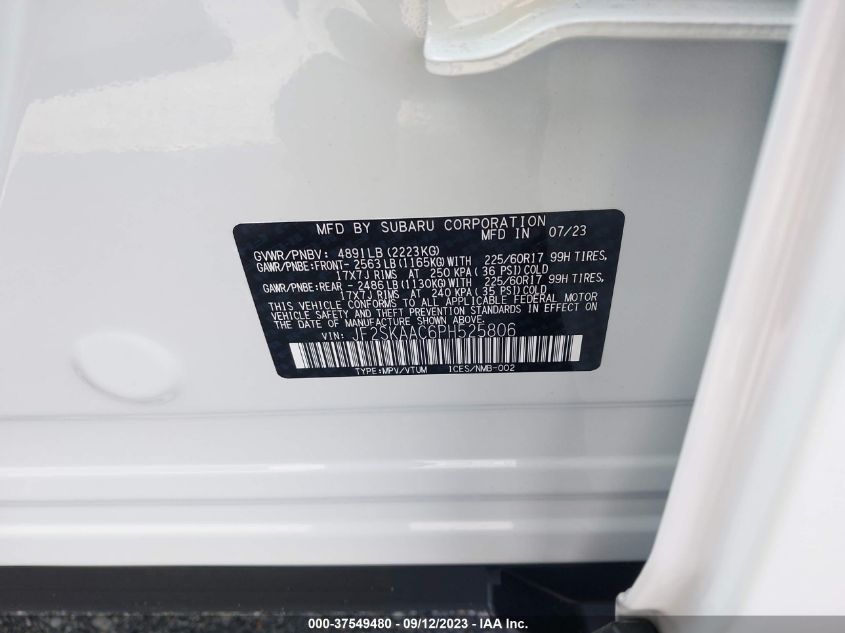 2023 SUBARU FORESTER - JF2SKAAC6PH525806