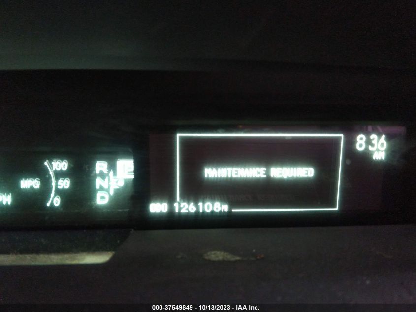 2013 TOYOTA PRIUS ONE/TWO/THREE/FOUR/FIVE - JTDKN3DU9D5539881