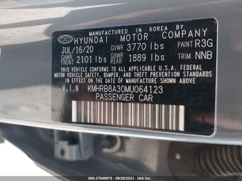 2021 HYUNDAI VENUE SE - KMHRB8A30MU064123