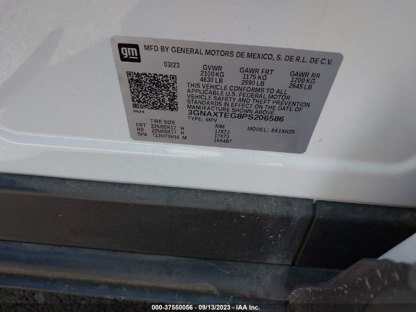 2023 CHEVROLET EQUINOX LT - 3GNAXTEG8PS206586