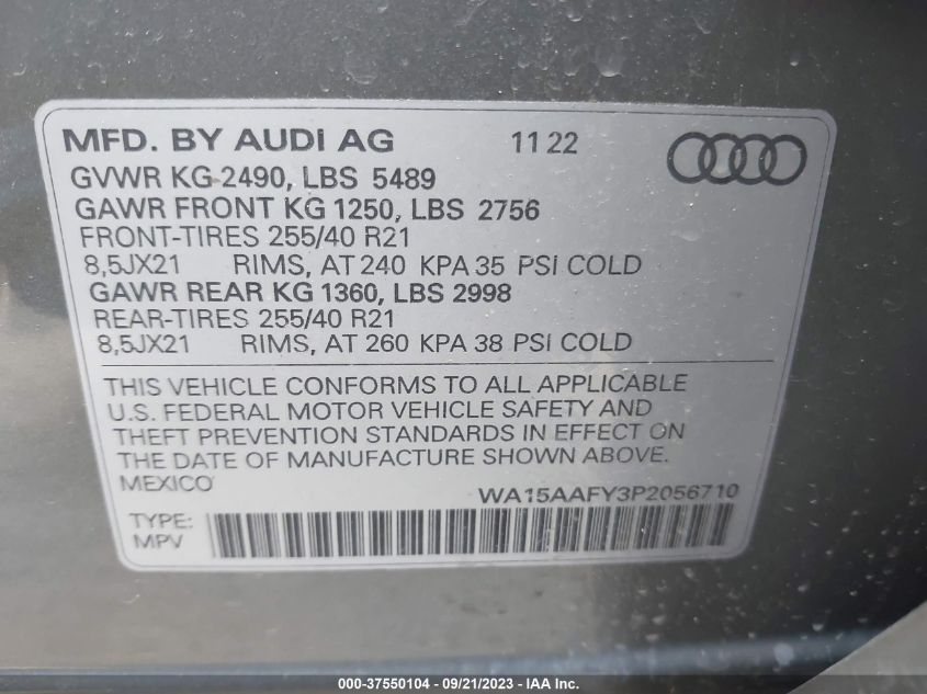 WA15AAFY3P2056710 2023 AUDI Q5, photo no. 9