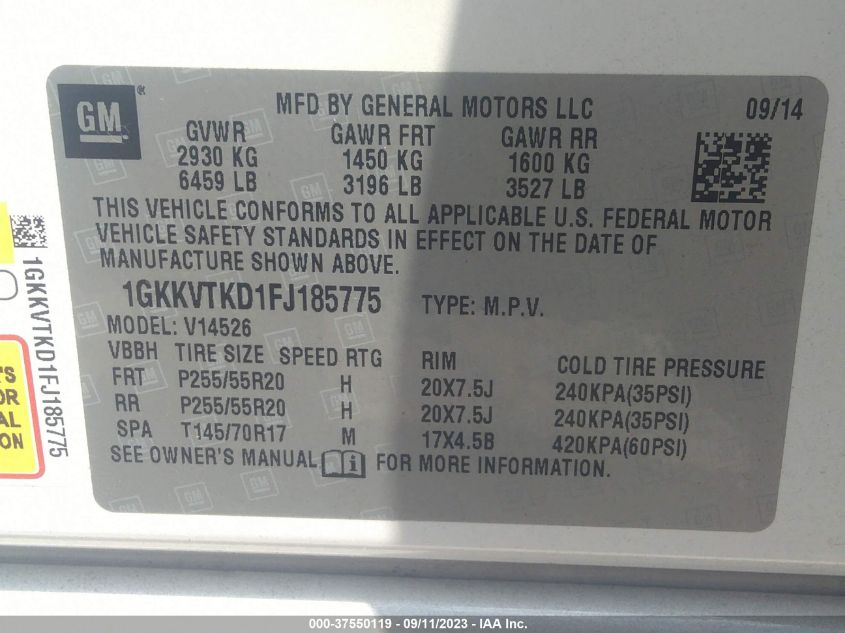 2015 GMC ACADIA DENALI - 1GKKVTKD1FJ185775