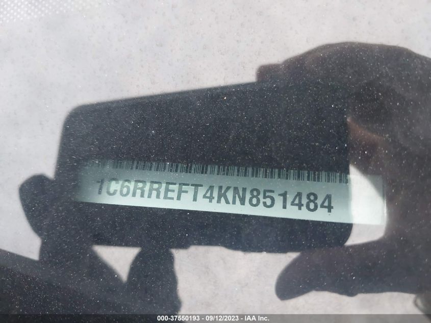 2019 RAM 1500 BIG HORN/LONE STAR - 1C6RREFT4KN851484