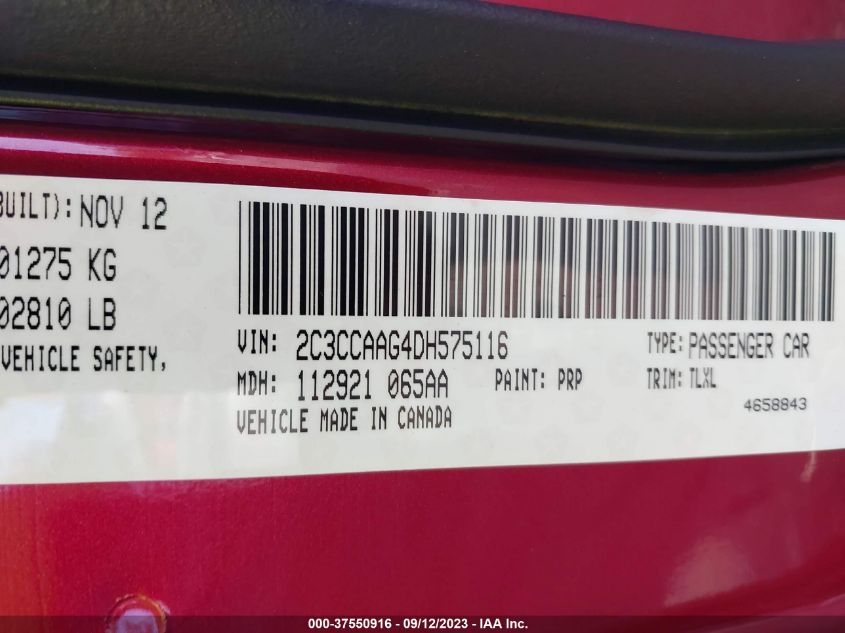 2013 CHRYSLER 300 - 2C3CCAAG4DH575116