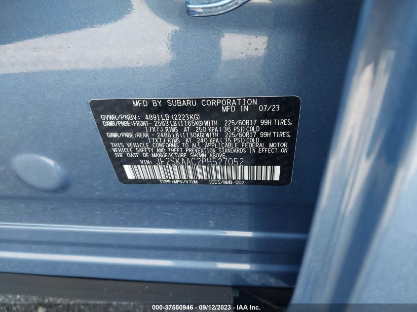 2023 SUBARU FORESTER - JF2SKAAC2PH527052