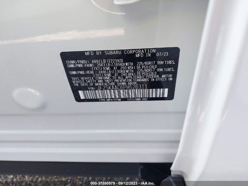 2023 SUBARU FORESTER - JF2SKAAC6PH526311