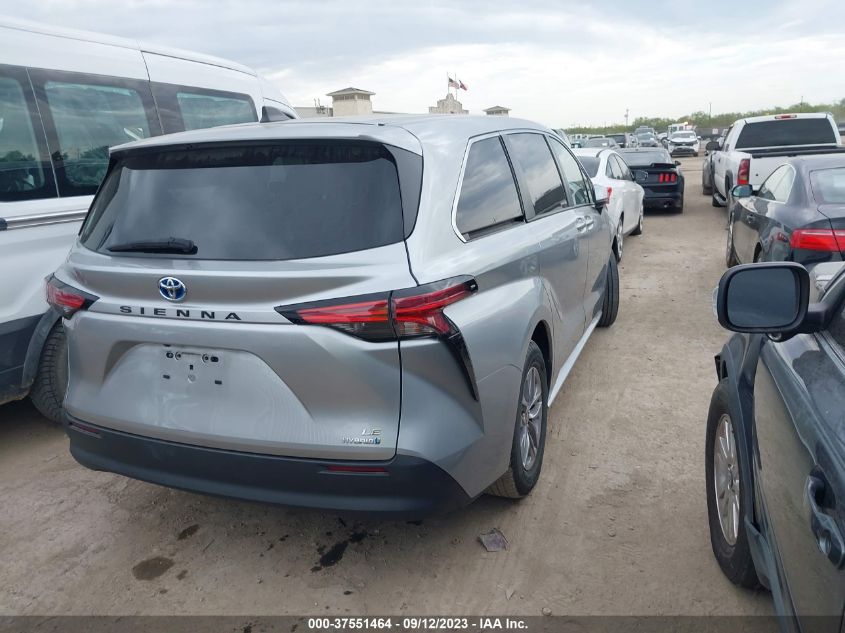 2022 TOYOTA SIENNA LE - 5TDKRKEC9NS082294