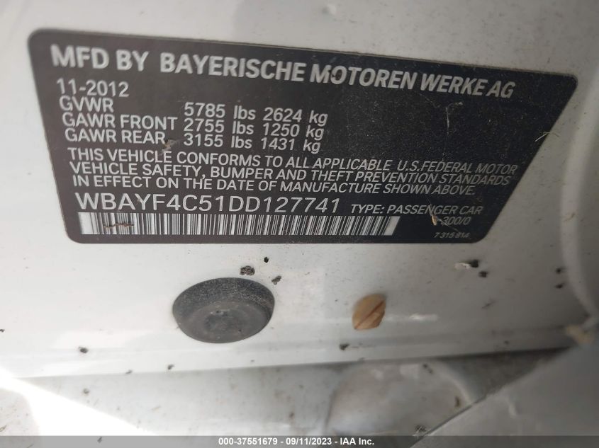 2013 BMW 7 SERIES 740LI XDRIVE - WBAYF4C51DD127741