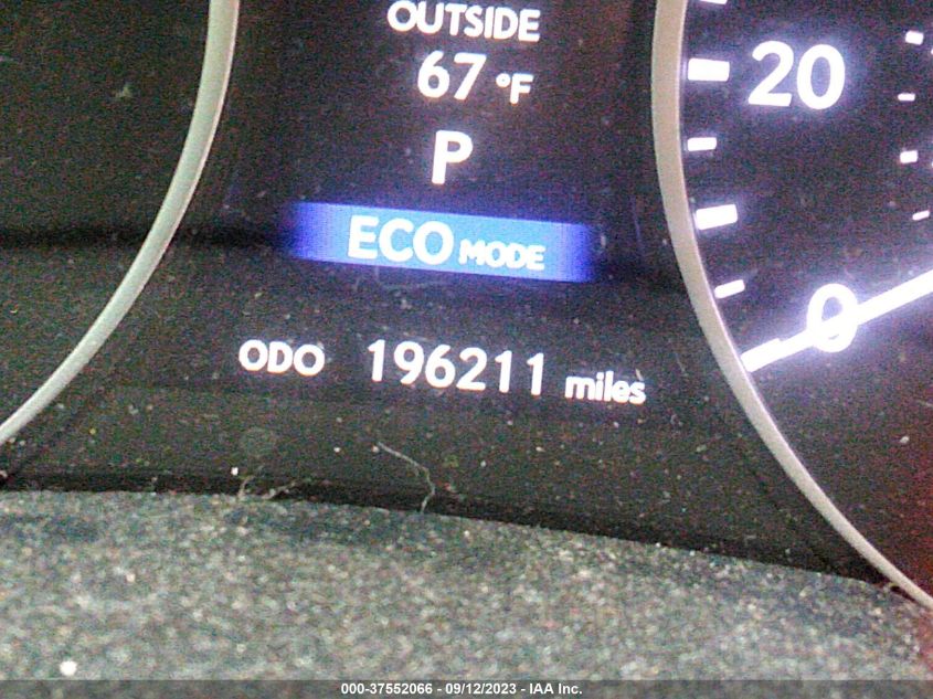 2013 LEXUS ES 300H HYBRID JTHBW1GG9D2009546