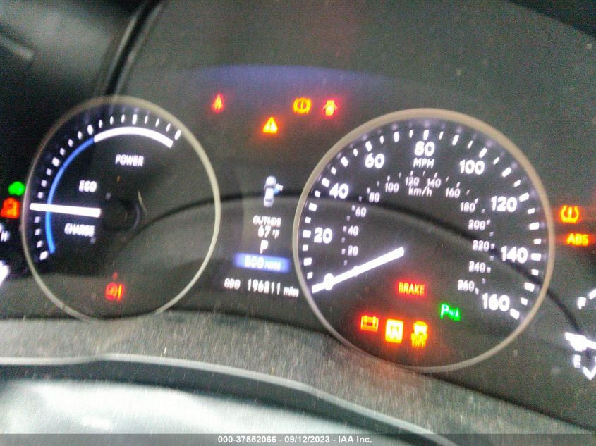 2013 LEXUS ES 300H HYBRID JTHBW1GG9D2009546