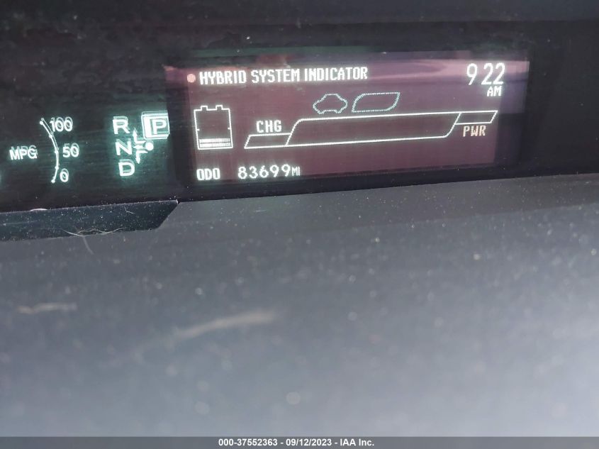 2013 TOYOTA PRIUS ONE/TWO/THREE/FOUR/FIVE - JTDKN3DUXD5654800