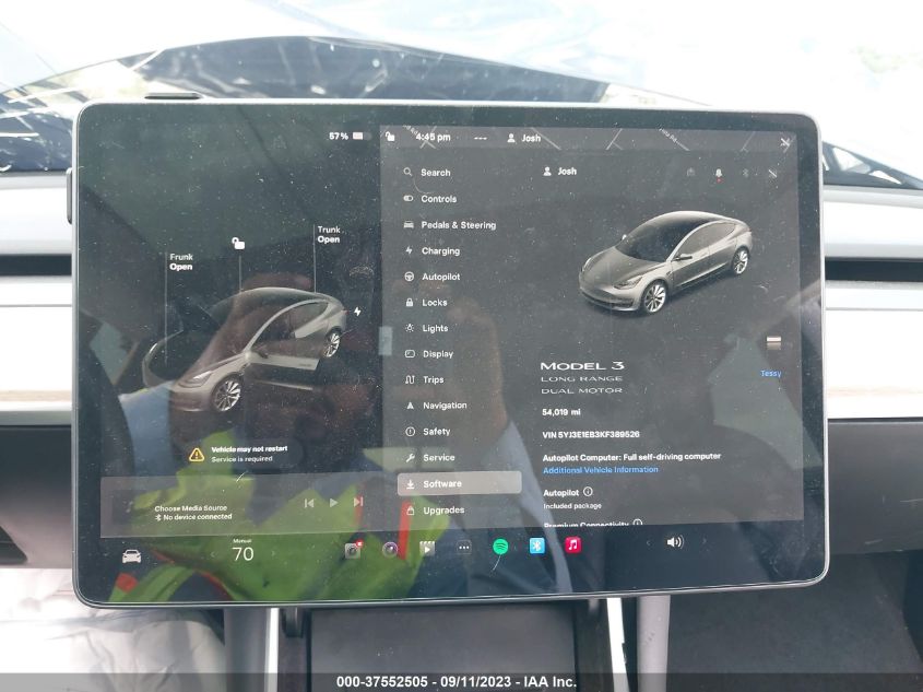 2019 TESLA MODEL 3 LONG RANGE/PERFORMANCE - 5YJ3E1EB3KF389526