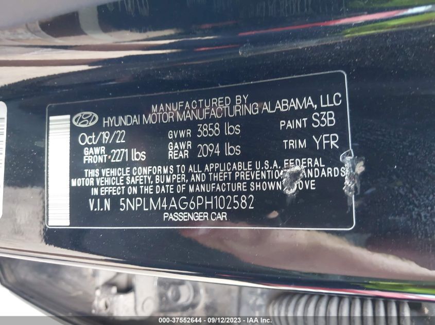 5NPLM4AG6PH102582 Hyundai Elantra SEL 9